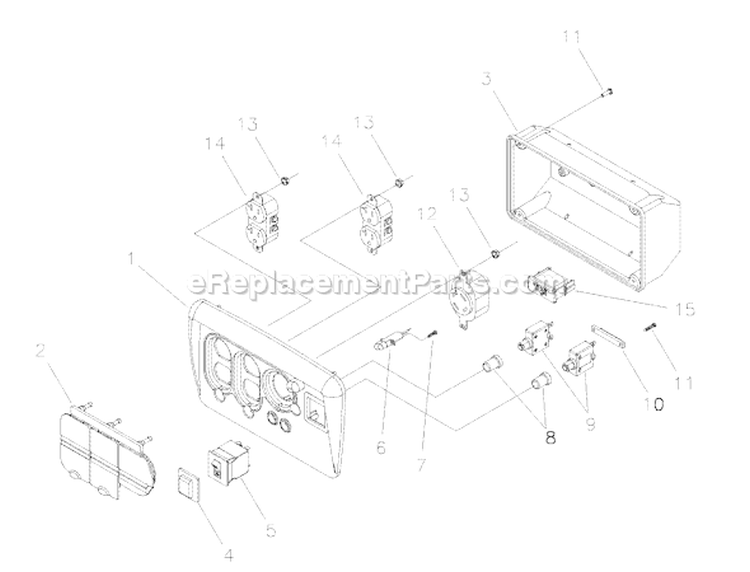 Page B Diagram and Parts List for 030359-0  Briggs and Stratton Generator